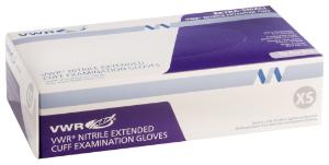 VWR nitrile extended cuff exam gloves