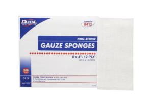 Non-Sterile, Gauze Sponge,  8" x 4", 12-ply