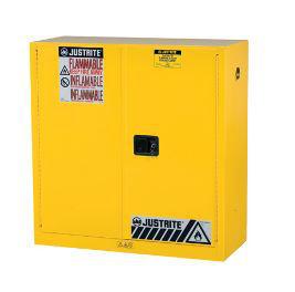 Justrite® Sure-Grip® EX Yellow Flammable Safety Cabinet