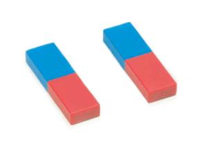 Plastic cased bar magnet pair