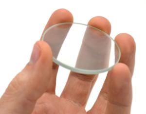 Glass lens double convex 50 mm