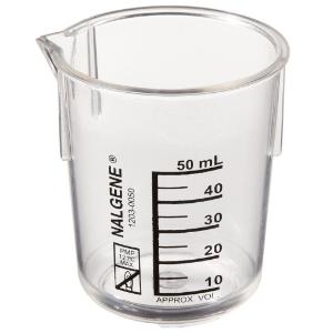 PMP griffin low-form plastic beakers, 50 ml