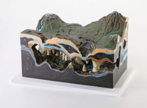 Karst Caves and Water Action Model