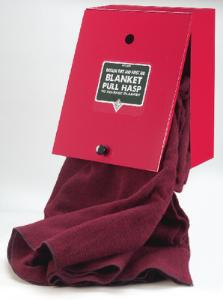 Wool Fire Blanket with Rectangular Wall Case