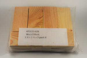 Wood block 3×1.5×1.5 pkg/6