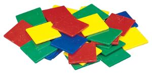 1" Square Color Tiles