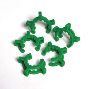 Plastic clamps for jointed glassware