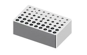 Block for dry bath, holds 18×0.2 ml to 2 ml tubes
