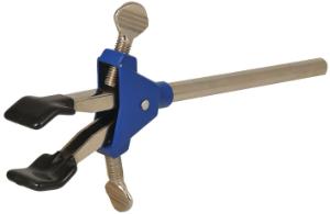 Premium Two-Prong Clamp with Dual Screw Adjustment, Vinyl Coated