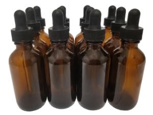Bottle amber w dropper 2 oz pack 144