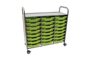 Gratnells Callero Plus Treble Tray Cart 24 Shallow Trays - 470316-306