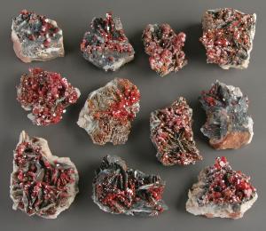 Vanadinite Crystal Groups (Medium)