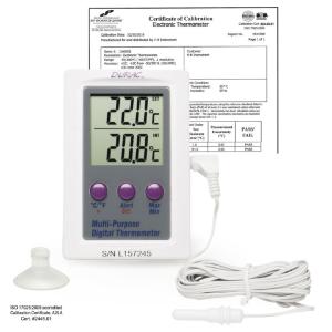 SP Bel-Art H-B® Calibrated Dual Zone Electronic Thermometer with Waterproof Sensor