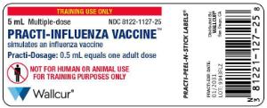Practi-influenza vaccine (5 ml) labe