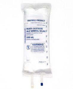 PRACTI-Dextrose half normal saline IV bag
