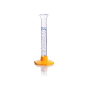 KIMBLE® KIMAX® educational graduated cylinder, class A, blue scale, with plastic base and bumper, 10 ml