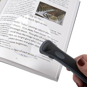 Led lighted rimless 2X magnifier