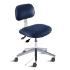 Biofit Bridgeport series static control chair, Low seat height range with aluminum base and casters