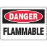 Danger Flammable Sign, EMEDCO