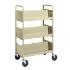 Almond Cart with Three Double-Sided Sloping Shelves